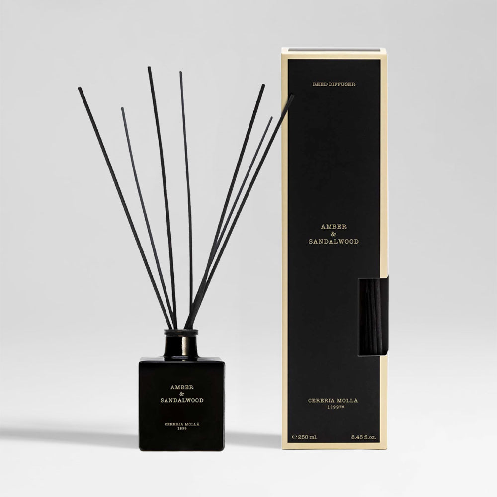 Namų kvapų difuzorius su lazdelėmis "Amber & Sandalwood"