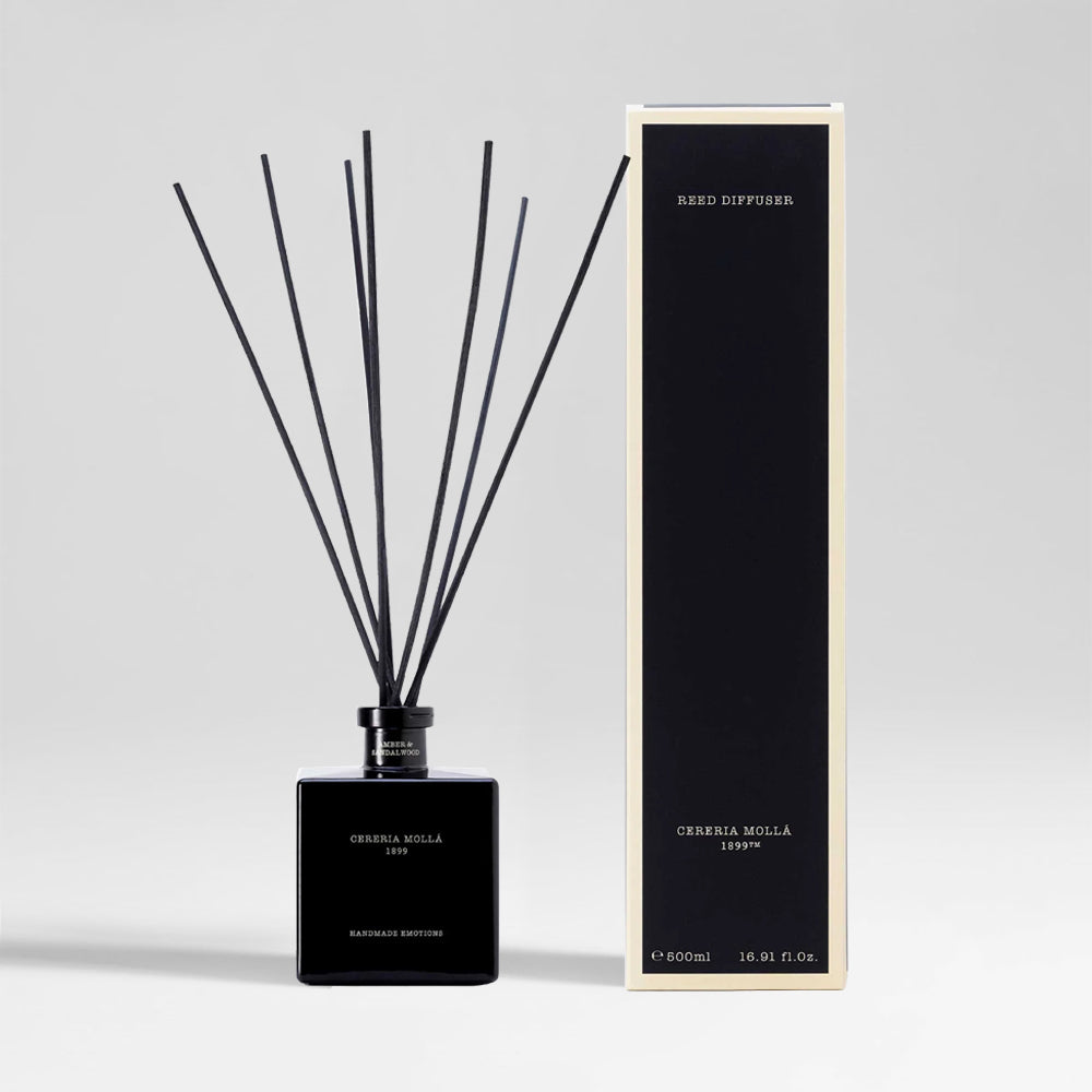 Namų kvapų difuzorius su lazdelėmis "Amber & Sandalwood"
