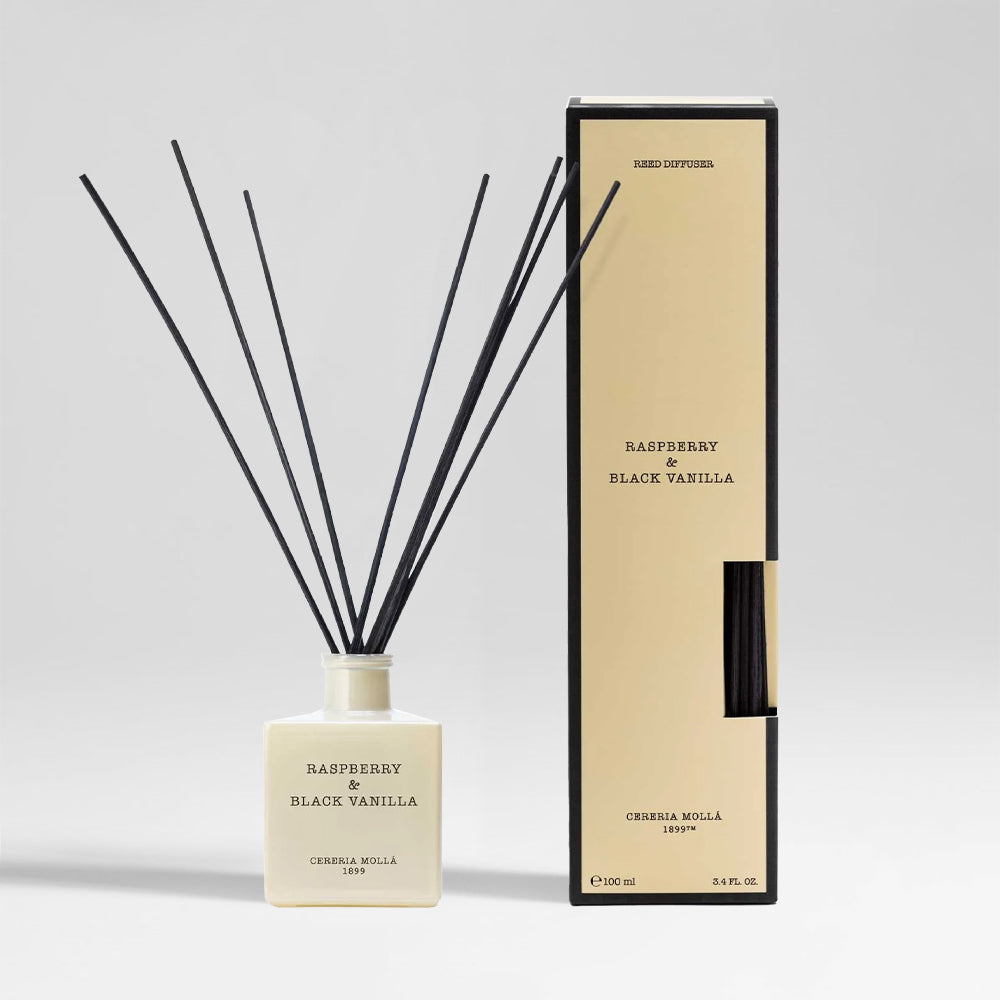 Namų kvapų difuzorius su lazdelėmis "Raspberry & Black vanilla"