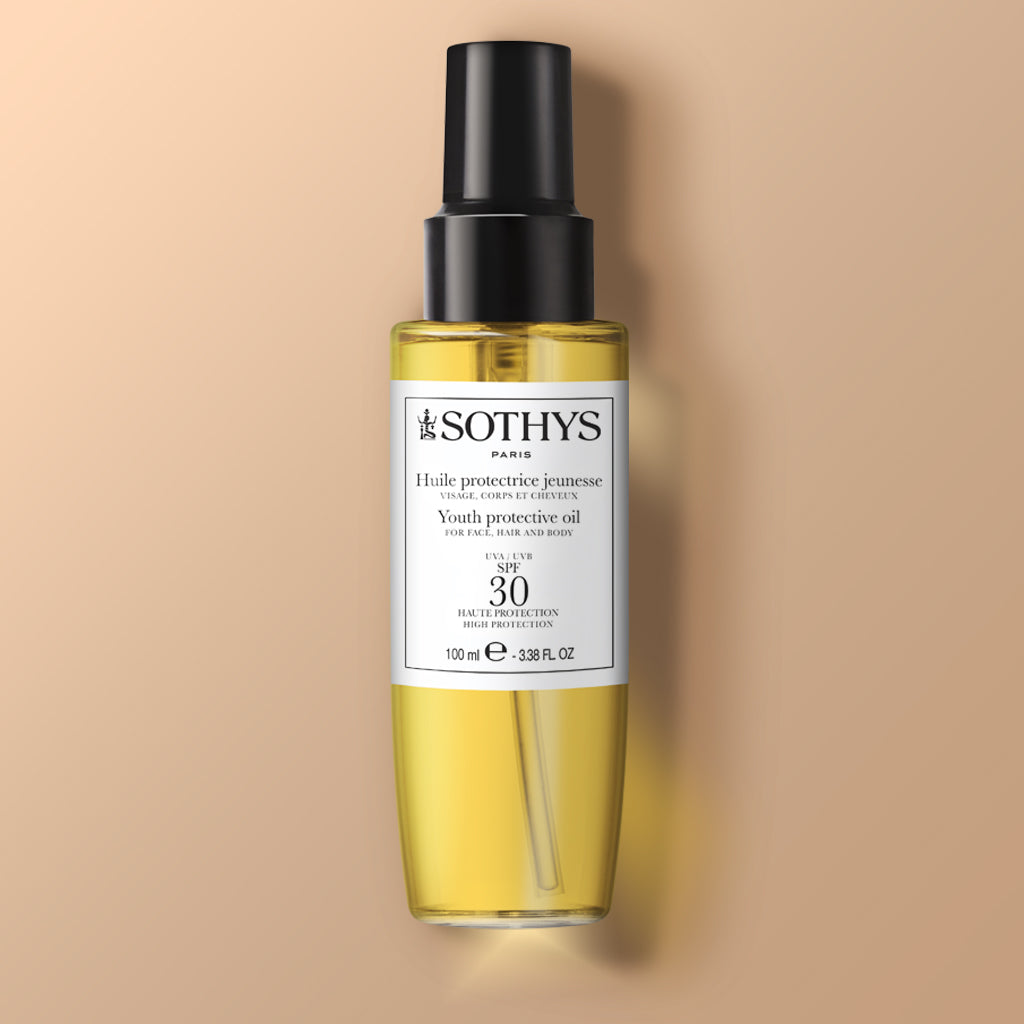 Apsauginis aliejus SPF30 veidui, kūnui ir plaukams