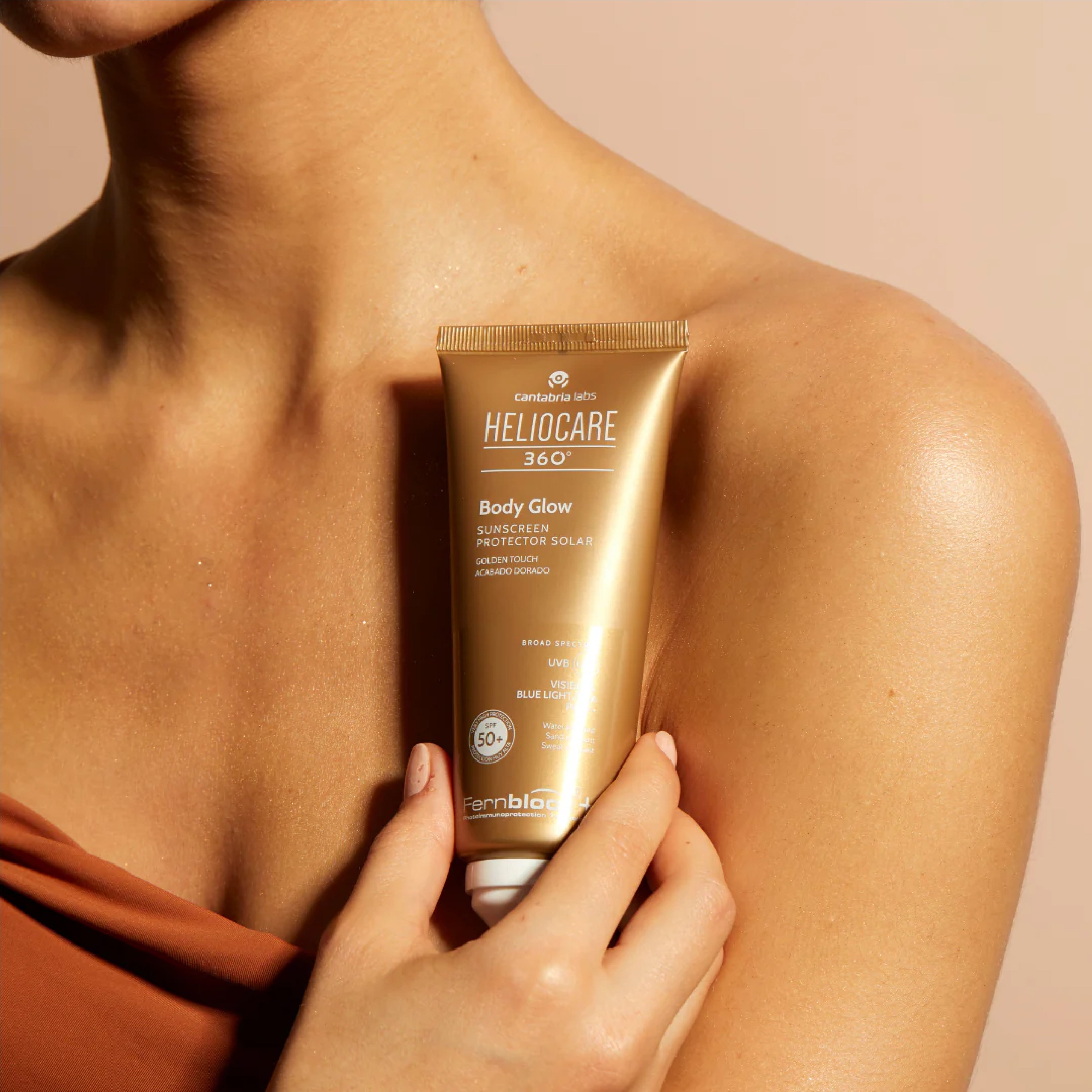 Heliocare 360º Body Glow kūno kremas su apsauga nuo saulės SPF 50+